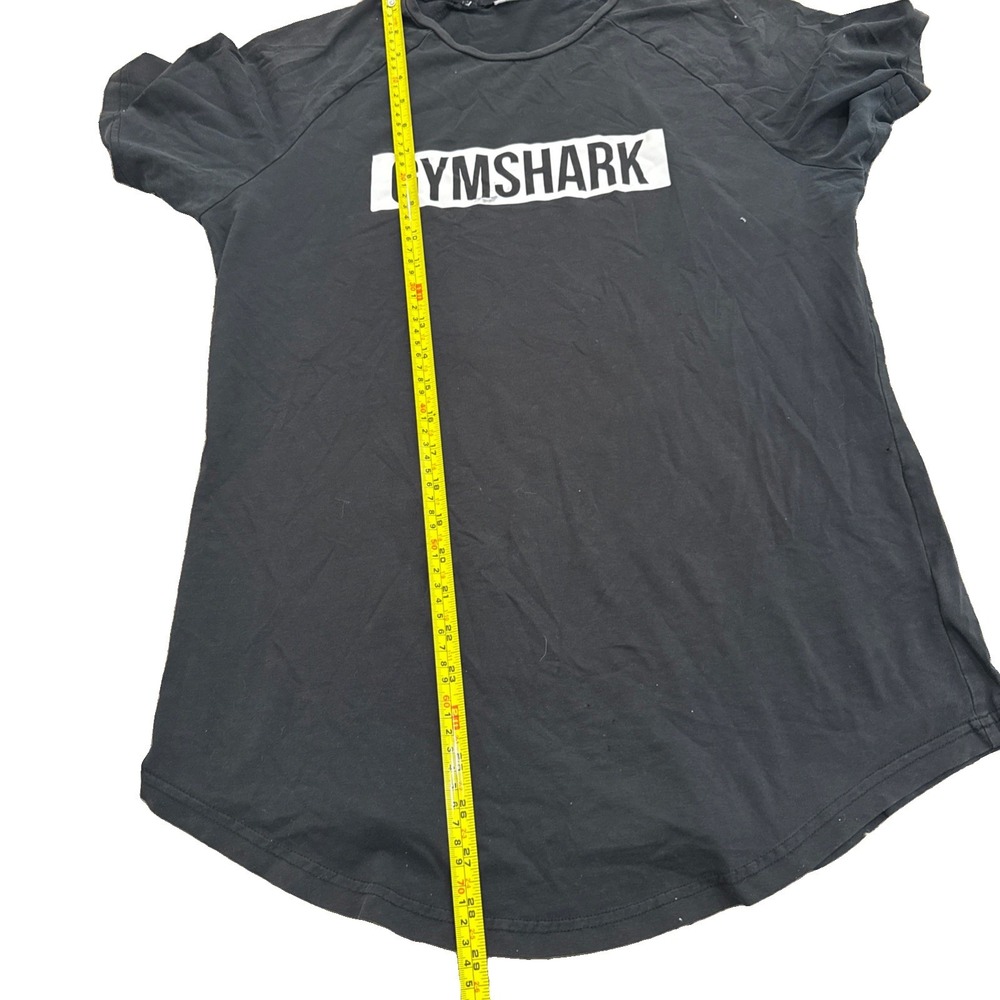 Vintage Gymshark Black Gym Workout Shirt Sz Medium Paint Spots On Back